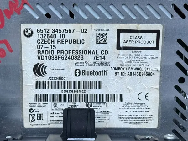 OEM 3457567 9232431 Radio CD Nav + Tacho Mini Cooper image 8