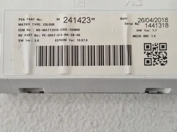 Quadro de instrumentos Peugeot 2008 I Lift OEM 9824142380 image 4