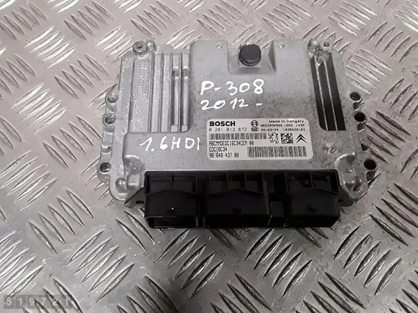 Peugeot 308 ECU 9664843780 1.6 HDi 2008 image 2