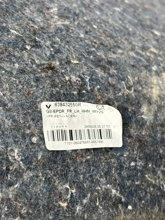 Framvänster stänkskärm OEM 638432550R för Renault Austral image 3