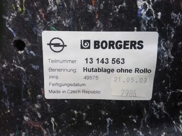 Estante de maletero Opel Vectra C OEM 13143563 - Usado image 3