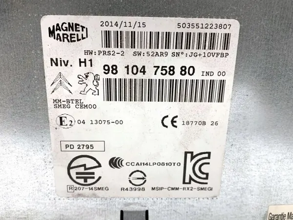 OEM 9810475880 Multimedia-stereo voor Peugeot 308 SW II image 5