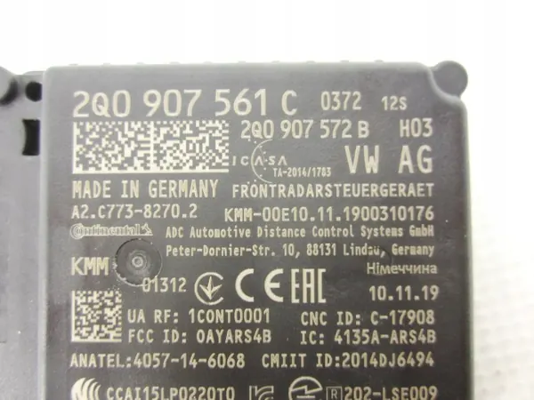 OEM 2Q0907561C radarsensor voor Seat Ibiza V image 3