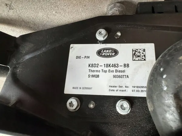 Calentador Webasto OEM K8D218K463BB para Range Rover image 4