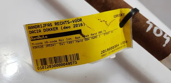 Dacia Dokker 1.5 dCi Höger framaxel #404 #P286 image 5