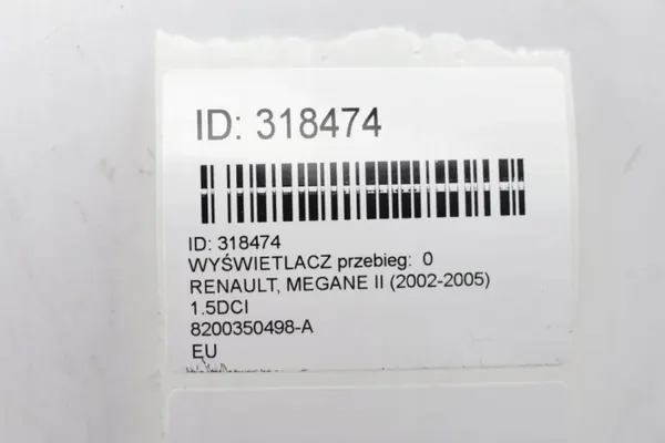 Écran d'affichage Renault OE OEM 8200350498-A image 7