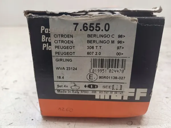 OEM WVA23124 frambromsbelägg för Citroen/Peugeot image 6