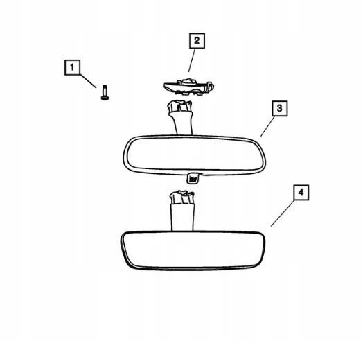 OEM 68297616AA Taustapeilin Kiinnike Jeep JL JT image 3