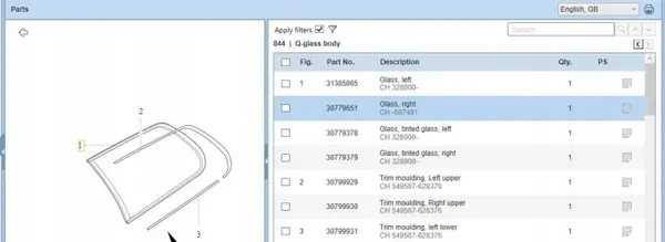 OEM 30779651 bakre karossglas för Volvo XC90 I image 6
