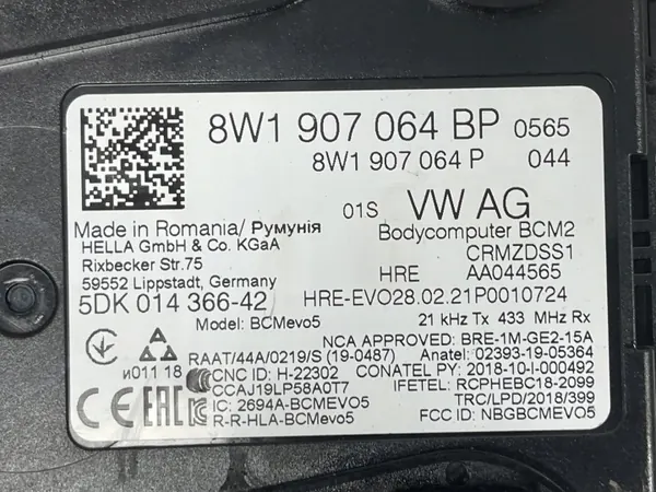 Module Confort d'occasion OEM 8W1907064BP pour Audi E-Tron image 6