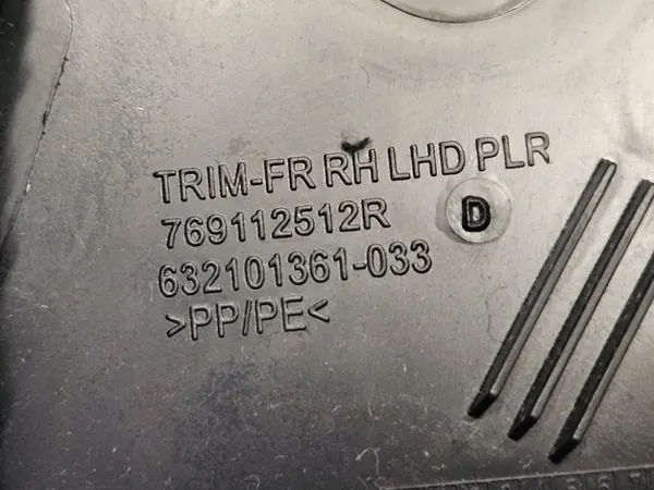 RENAULT AUSTRAL Right Door Sill Cover 769112512R image 2