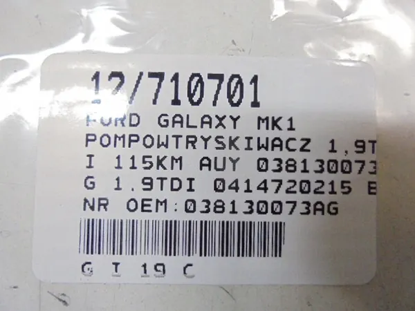 Injector Ford OE 038130073AG para Galaxy MK1 image 9