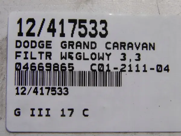 Filtro de Carbón Dodge Grand Caravan OEM 04669865 image 6