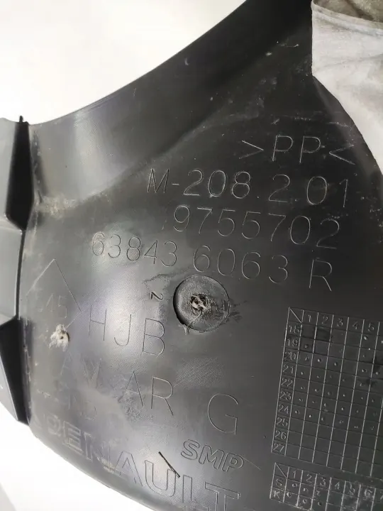 Para-lama dianteiro esquerdo OEM 638436063R para Renault Captur image 4