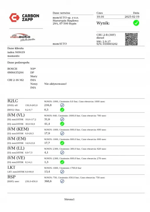 Dieselinjektor Test 0986435204 Opel Combo D 1.3 CDTI image 3