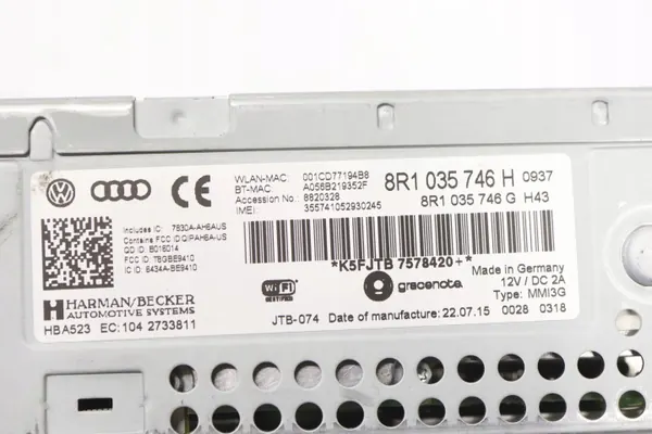 Audi Q5 8R0 Navigation MMI 3+ OEM 8R1035746H image 3