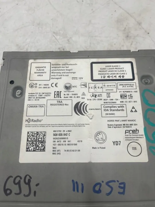Changer CD Skoda Karoq OEM 5Q0035842C Occasion image 3