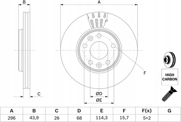 Disco de Freio Bosch BD1395 image 3