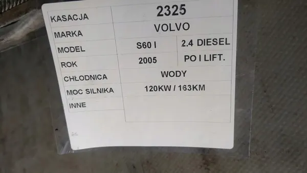 Intercooler Volvo S60 2.4D 8677288 image 4