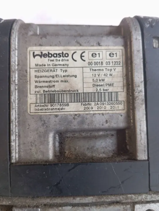 VW Webasto Thermo Top W 3C0815005AG - Usado image 6