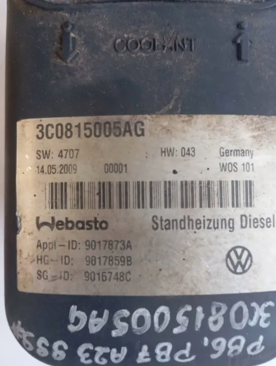 VW Webasto Thermo Top W 3C0815005AG - Usado image 7