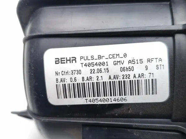 Citroen C4 Cactus Heater Fan 1.2 VTi 82 T4054001 image 7