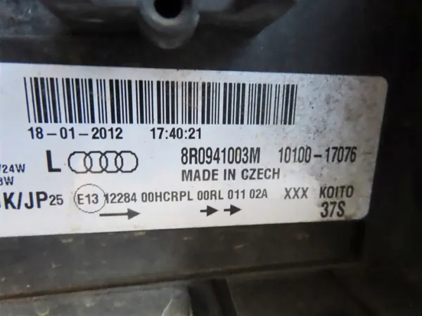Vänster strålkastare OEM 8R0941004M för Audi Q5 2008-2012 image 4
