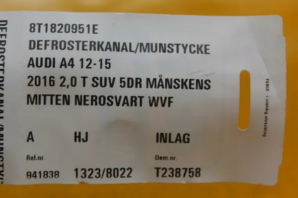 Grade de Ventilação Central Audi A4 B8 LIFT 8T1820951E image 9
