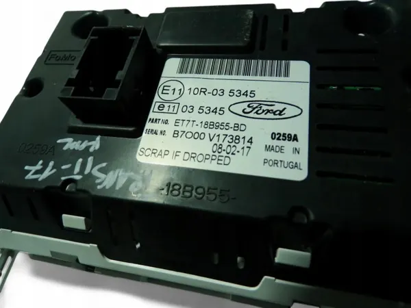 Ohjausyksikkö Ford Fiesta VII OEM ET7T18B955BD image 3
