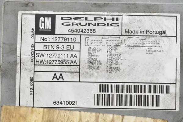 OEM 12779110 CD Radio Navi voor Saab 9-3 2002-2007 image 6