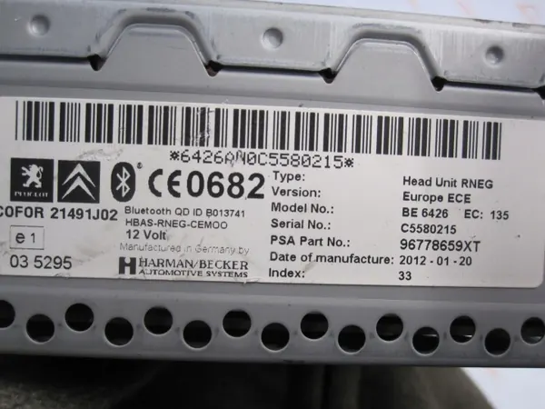 Radio CD Navigation Peugeot 3008 I OEM 96778659XT image 8