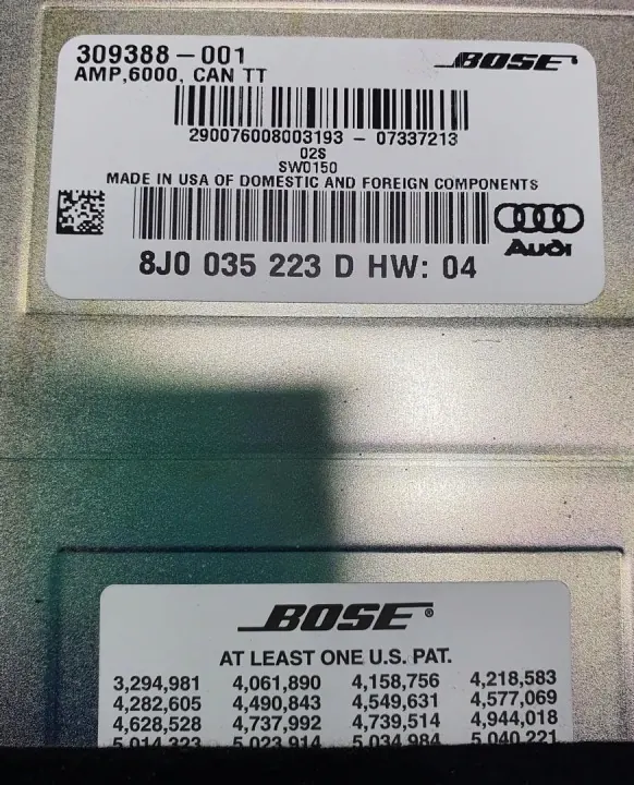 Audi TT 8J BOSE Audio-vahvistin OEM 8J0035223D image 4