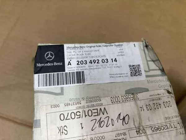 Ponta de escape OEM A2034921314 para Mercedes image 6