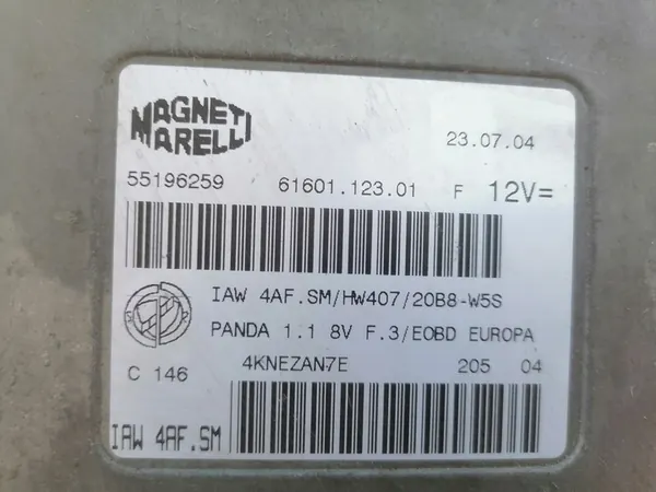 Motorstyrningsenhet Fiat Panda II 55196259 image 3
