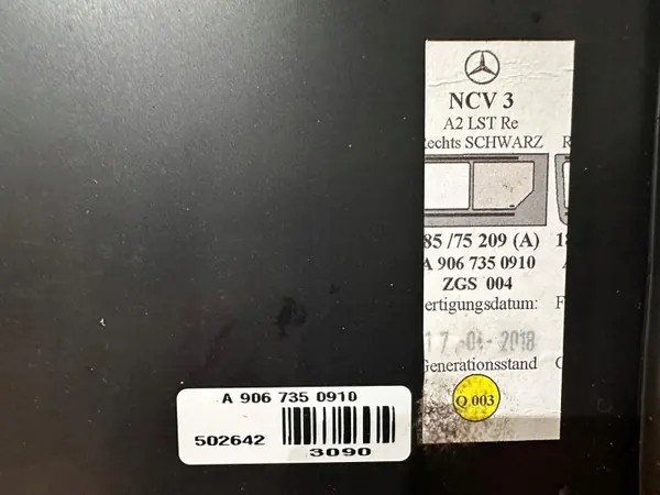 Mercedes Sprinter 906/907/Crafter zijruit A9067350910 image 6