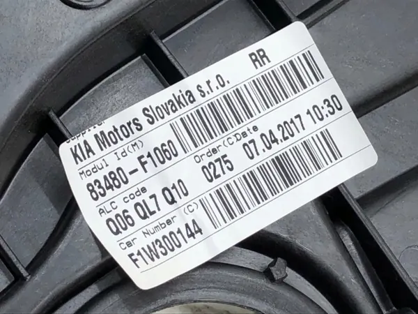 OEM 83480-F1060 Höger Bakrutsregulator Kia Sportage image 4