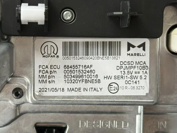 Ecrã Rádio Navegação OEM 68455716AF Jeep Compass II image 6