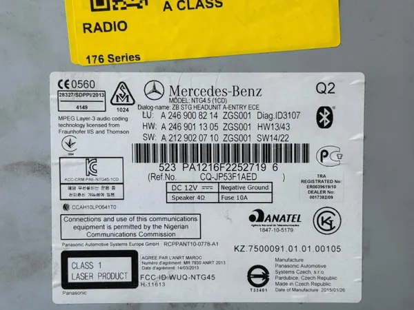 Leitor Radio Nav OEM A2469008214 Mercedes Classe A image 7