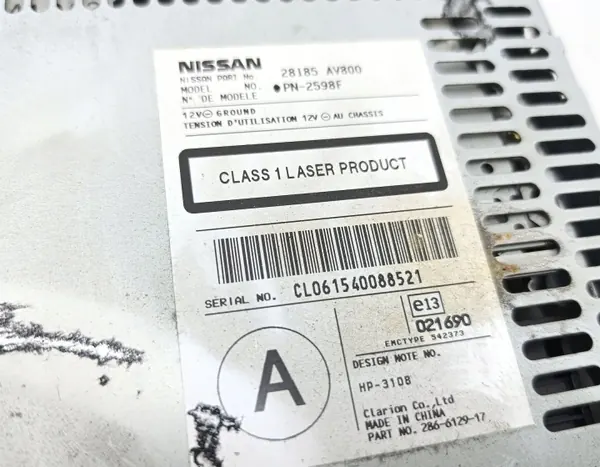 Changer CD/DVD Nissan OEM 28185 AV800 pour Primera P12 image 4