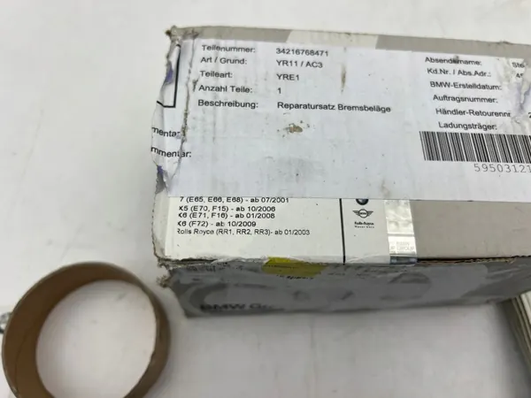 Bromsbelägg set OEM 6768471 för BMW modeller image 3