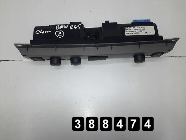 Module de contrôle climatique BMW 7 Series 2005 64116925745 image 2