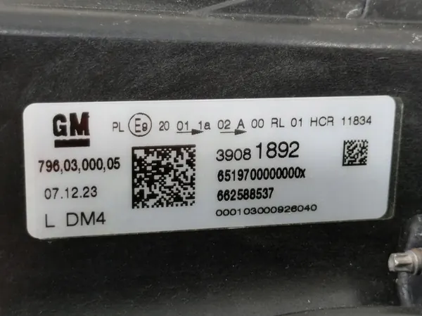 Vasen etu LED-ajovalo Opel Astra V K 39081892 image 4