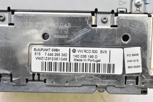 Radio CD/FM OEM 1K0035195D pour VW Passat B6 image 7