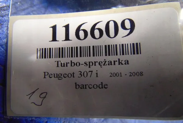 Turbocompresor PEUGEOT 307 I 2.0HDI 9645247080 image 6