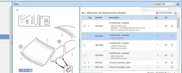 Para-brisa dianteiro Volvo OE usado OEM 30762849 image 6