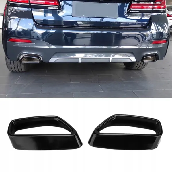 Embellecedor de Escape Negro Brillante para BMW Serie 5 G30 G38 2018-2021 OEM 1614210117311 image 3