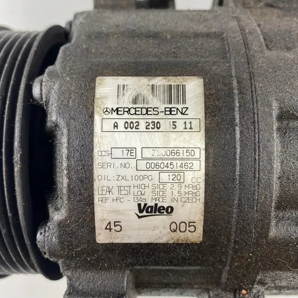Compresor de Aire Acondicionado Mercedes W204 W212 1.8 CGI A0022301511 image 3