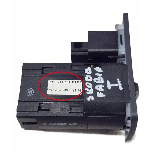 Lichtschakelaar SKODA FABIA I 6Y1941531DJDY image 3