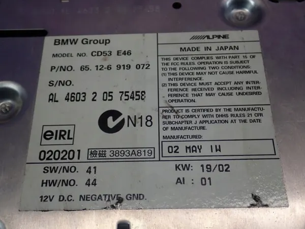 Radio BMW Business CD OEM Zawada-382052- pour E46 image 9
