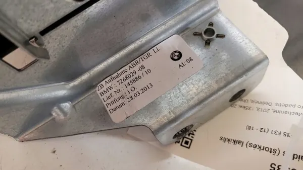 BMW 726802908 Linker kofferbakrolbeugel F30 F35 F31 image 3